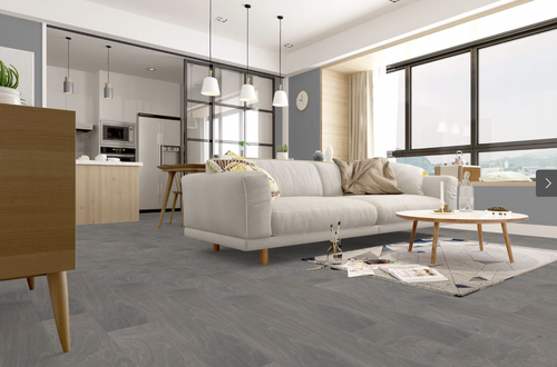 WATERPROOF HARDWOOD - Genwood Superb Genuine Waterproof Hardwood - Mink Birch - 7” x Random Lengths - Click Together with Attached Pad - Sample