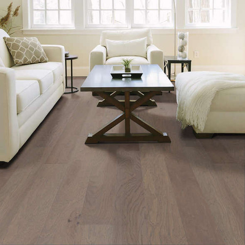 Shaw Form Fit Oxford Hickory 6.38" Wide 1/2" Thick Wire Brushed Engineered Hardwood 02072 - Sample