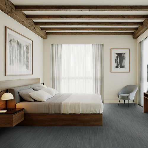 Shaw Commercial Carpet Tiles - Color Form - Charcoal - 9"x 36" 93395 room