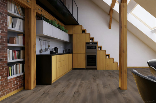 Shaw Reflections Sliced Maple - Blue - 7" Wide - 1/2" Thick - Engineered Repel Smooth Hardwood room