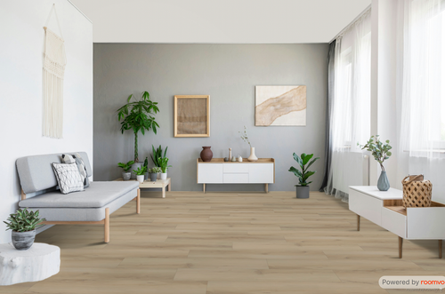 Golden Arowana - Manchester Ivory - Rigid Core - Waterproof Flooring with Attached Pad - 9.13" x 48" - Waterproof Luxury Vinyl Plank Flooring 811204 - Sample