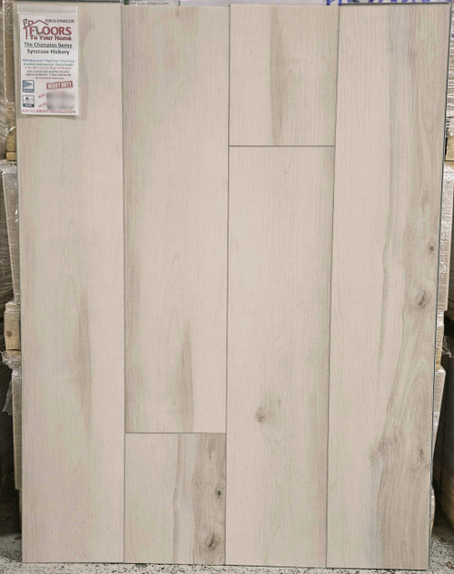 Premium Quality Syracuse Hickory - Rigid Core - 9"x48" Waterproof Luxury Vinyl Plank Flooring with Attached Pad SYRACUSE SQFT Price : 3.39