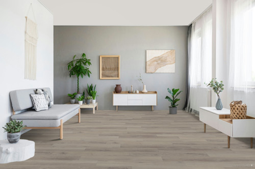 Legante Flooring - Chambery Collection - Almond Oak - 7" x 48" Rigid Core Waterproof Luxury Vinyl Flooring with Attached Pad ALMOND SQFT Price : 2.39 room