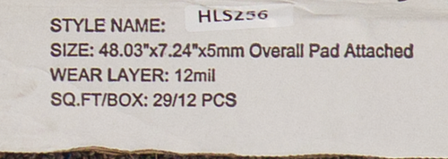 Major Brand - LuxePlank Western Oak - Rigid Core - Waterproof Flooring with Attached Pad 7.24" x 48.03" Waterproof Luxury Vinyl Plank Flooring HLS256 SQFT Price : 2.99
