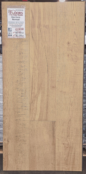 PRICE DROP ALERT - Shaw Floorte Prodigy HDR Plus - Nomad - 7.6" x 47.64" Luxury Vinyl Plank 01066 SQFT Price : 3.39 stand