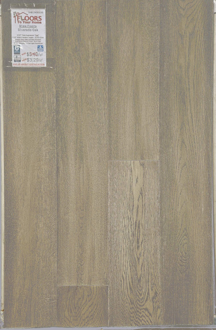 WATERPROOF HARDWOOD - Shaw Floorte Exquisite Silverado Oak 7.5" x Random Lengths Waterproof Engineered Hardwood Flooring with Attached Pad 05065