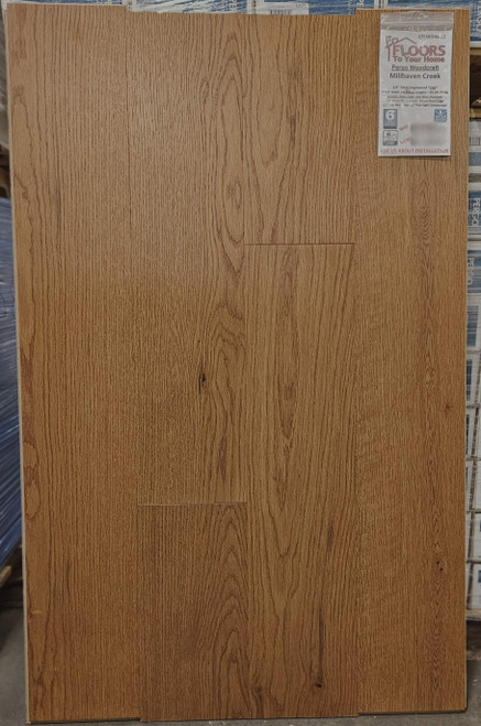 PREMIUM QUALITY - Pergo Woodcraft Water Proof Hardwood Millhaven Creek Oak Click Together 7" Wide Engineered Hardwood SQFT Price : 3.59