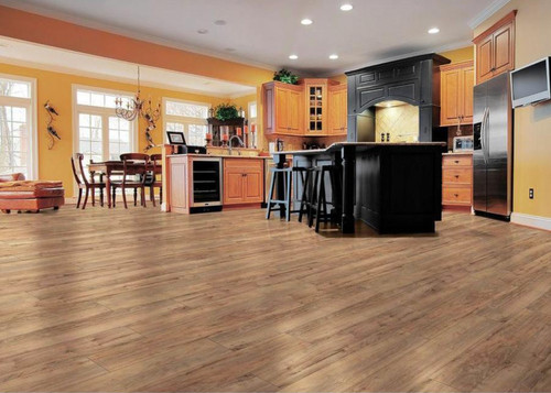Traffic Master - Lake Shore Pecan - 7 mm - 7.64" x 50.63" Click Together Laminate 54932 SQFT Price : 1.59 room
