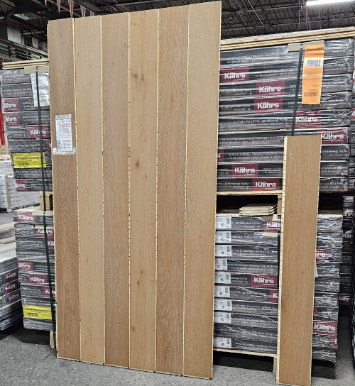 SUPER PREMIUM QUALITY - Kahrs Hardwood Classic Nouveau Collection - Nouveau Greige - 5/8" Thick - 7-3/8" Wide -89-1/4" Length - Click Together Engineered Hardwood GREIGE SQFT Price : 3.89