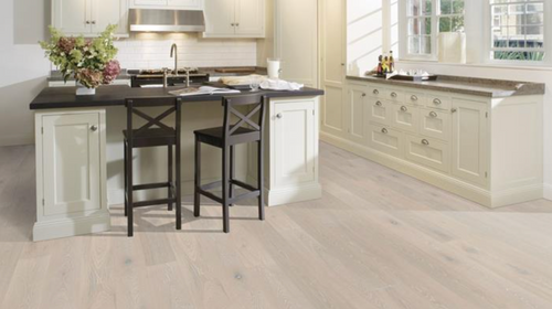 SUPER PREMIUM QUALITY - Kahrs Hardwood Classic Nouveau Collection - Nouveau Snow - 7-3/8" Wide - 5/8" Thick - 89-1/4" Length - Click Together Engineered Hardwood SNOW SQFT Price : 3.89