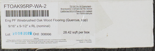 Palacio Flooring Aragon Collection - Wood Acres 9.5" Wide 9/16" Thick Engineered Hardwood ACRES SQFT Price : 3.89