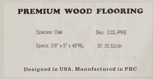 Baroque Hardwood - Coldwater Series - Prestwick - 5" Wide - 3/8" Thick - Engineered Hardwood Flooring COL-PRE SQFT Price : 2.39