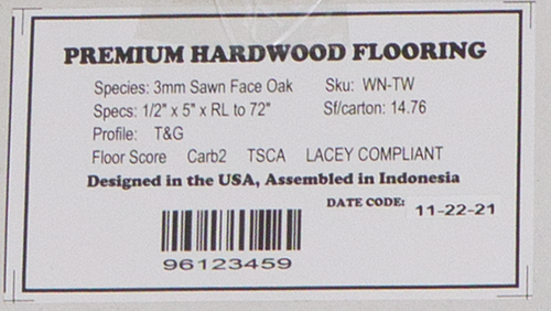 Baroque Flooring - Wellington - Fabric Oak - 5" Wide x 1/2" Thick x Random Lengths Engineered Hardwood Flooring WN-TW
