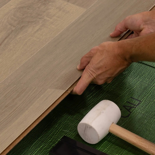 Cali Floors Pacifica Collection - Estuary Oak - 10mm - 7.69" x 47.81" Waterproof Laminate With Attached Pad 01100 SQFT Price : 2.09