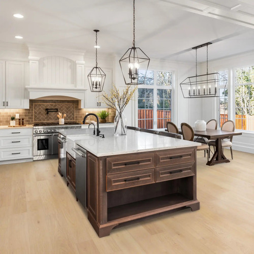 Cali Floors Pacifica Collection - Southern Salt - 10mm - 7.69" x 47.81" Waterproof Laminate With Attached Pad 0300 SQFT Price : 2.09 room