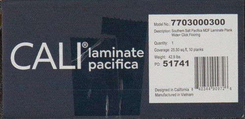 Cali Floors Pacifica Collection - Southern Salt - 10mm - 7.69" x 47.81" Waterproof Laminate With Attached Pad 0300