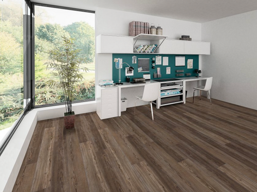 Shaw Floorte Pro Starting Line-  Weathered Brown - 7" x 60" Waterproof Luxury Vinyl Plank 007316 SQFT Price : 2.99 room