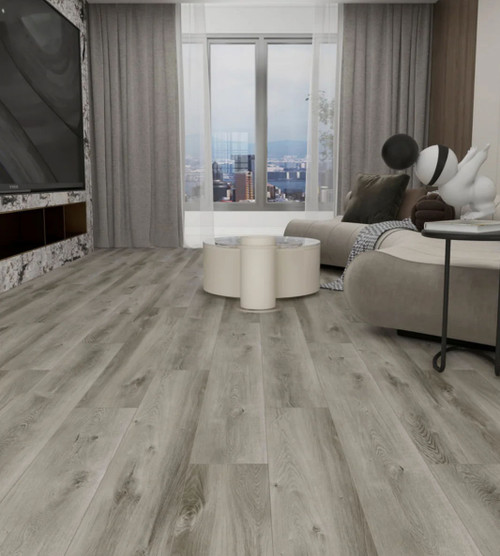 Prestige  Impact Collection - Parkside SPC Rigid Core Waterproof Flooring 7" x 60" Waterproof Luxury Vinyl Plank Flooring with Attached Pad PARK  room
