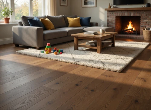 Baroque Flooring - Creekhouse Lane 7-1/2" Wide x 1/2" Thick - Engineered Hickory Hardwood Flooring room