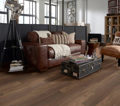 COREtec Pro Plus Chandler Oak 7" x 48" Waterproof Luxury Vinyl Plank Flooring with Attached Cork CC975 room