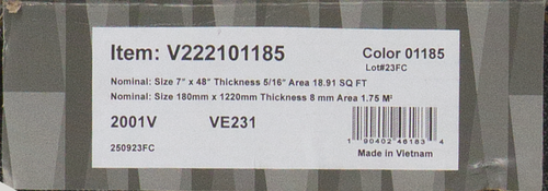 Home Legend - Malaccan Cabernet - 3.25" Wide 1/2" Thick Exotic Engineered Hardwood Flooring label