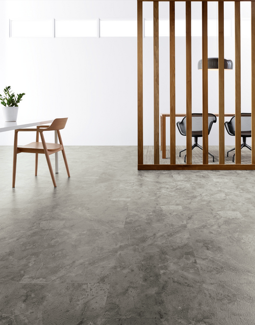 Shaw Concrete + Composed - Forged Concrete - Waterproof Vinyl Luxury Tile Flooring room