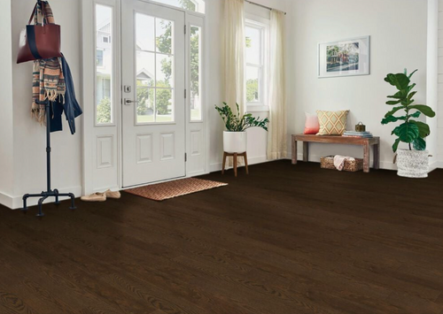 Lot Purchase - Hartco Prime Harvest Oak Cocoa Bean - 1/2" Thick 5" Wide Engineered Hardwood Flooring room