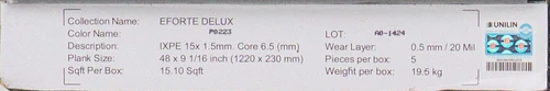 SUPER PREMIUM QUALITY - Eforte Delux Rustic Barn Oak - 9"x48" Rigid Core Luxury Vinyl Plank Flooring