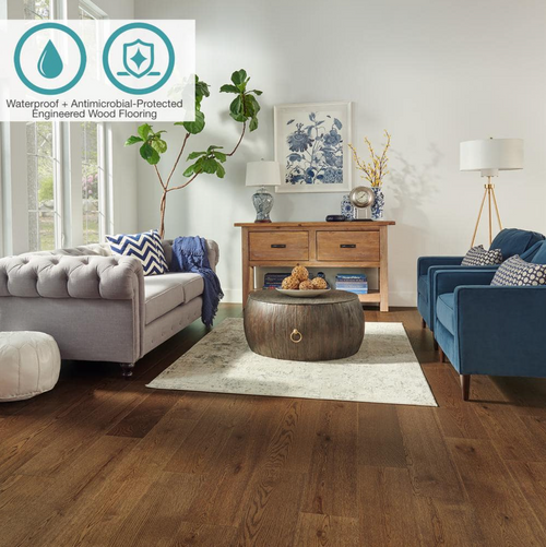 Pergo Defense+ Norwood Oak Click Together 7.5" Wide Engineered Hardwood
