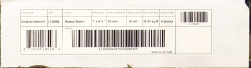 PREMIUM QUALITY - Lion's Seaside Summit Collection - Marine Sheen - 9.5" x 84" Waterproof Luxury Vinyl Plank Flooring