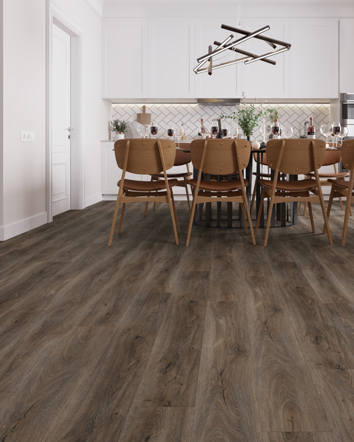 Rock Solid Premium - Nightfall - Rigid Core Waterproof Luxury Vinyl Plank Flooring - 6mm Thick - 9" x 72"
