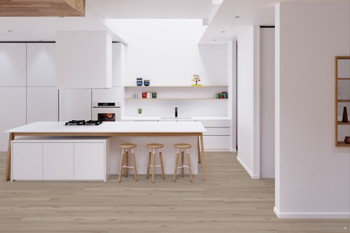 CORELUXE - Crestwood Oak - 8mm 7.8" x 60" Rigid Core Waterproof Flooring with Attached Pad