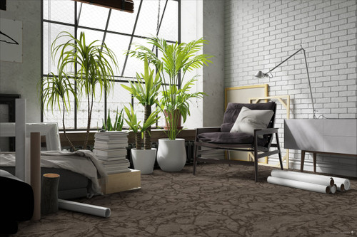 Shaw Rooted 18"x36" Brown Carpet Tile