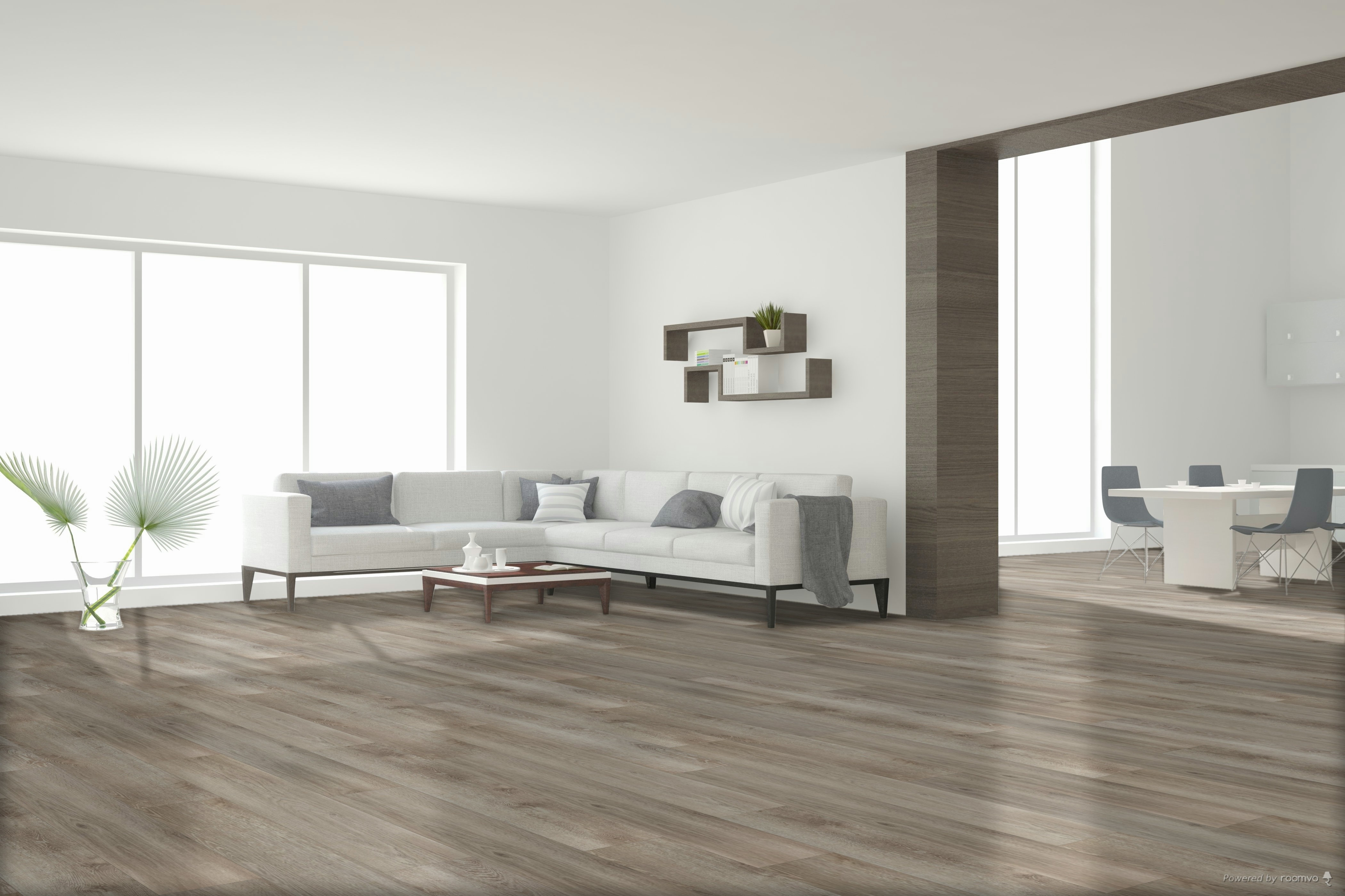 New World II Enhanced EIR Colorado 9" x 60" Waterproof Luxury Vinyl Rigid Plank Flooring with Attached Pad - AC6CO9 room