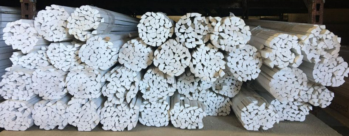SOLD BY THE LOT OF 50 PIECES - White Primed Shoe Mold-Quarter Round 1/2" x 3/4" x 8 foot Lengths $2.96 per piece