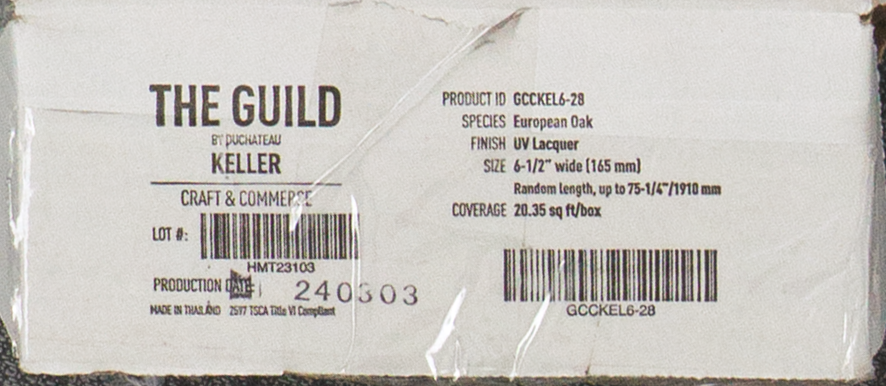 PREMIUM QUALITY - Duchateau - The Guild Craft & Commerce Collection - Keller European Oak - 6.5" Wide Engineered Wood Flooring