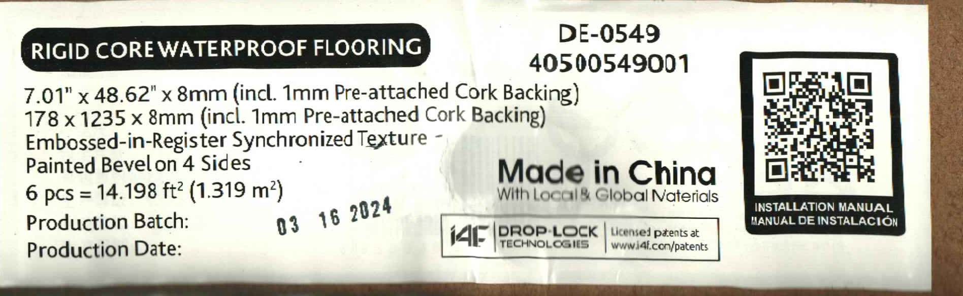 MOVING SALE - Rustic Revival Collection - Sugar Creek Maple - Rigid Core Waterproof Flooring 7" x 48"- Luxury Vinyl Plank Flooring DE0549 SQFT Price : 3.39