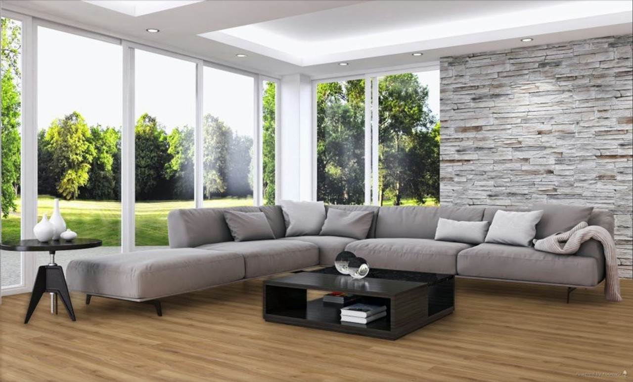 PREMIUM QUALITY - Forest Floor Collection - Natural Hickory - Rigid Core Waterproof Flooring - 7" x 48"- Luxury Vinyl Plank Flooring 8028P SQFT Price : 3.19