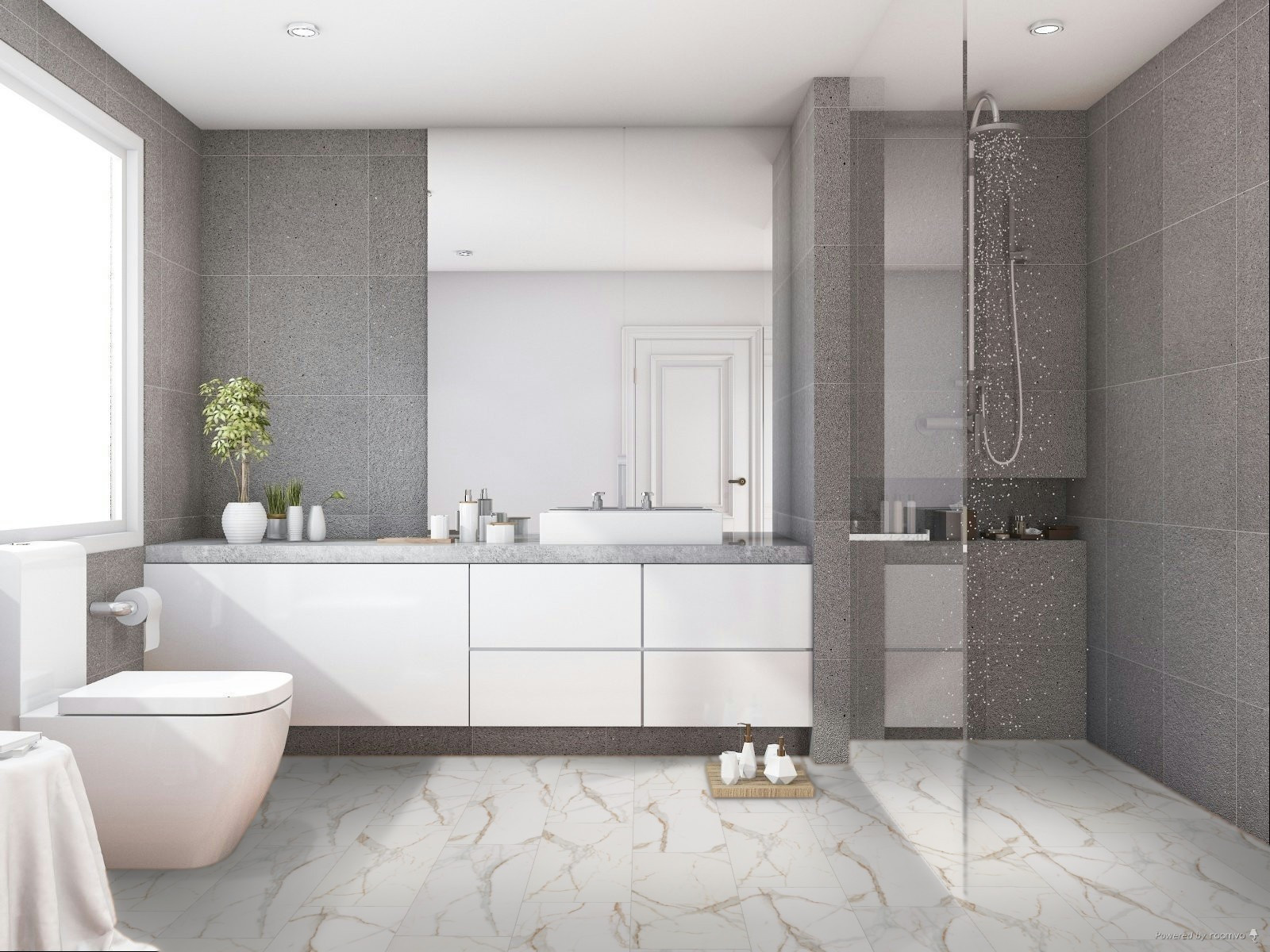 Pergo  Rome Marble Rigid Core 12" x 24" Waterproof Vinyl Plank with Attached Pad 67869-110 SQFT Price : 2.99