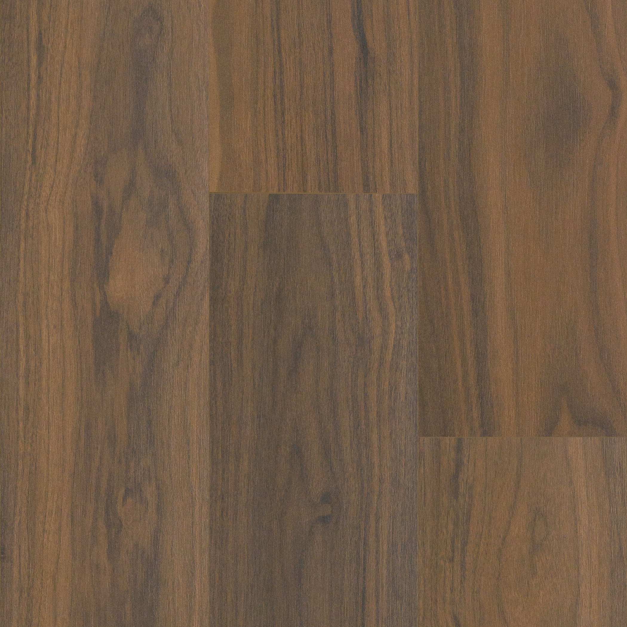 DURAVANA Waterproof Hybrid Flooring - Willow Bend Walnut - 6.97" x 50.79" - 10mm Thick with Attached Pad WILLOW
