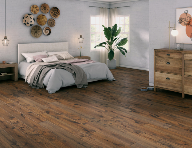 TMBR Flooring Big Sur Collection - Misty Canyon Hickory 7.5" Wide 1/2" Thick Engineered Hardwood TR1K377 room