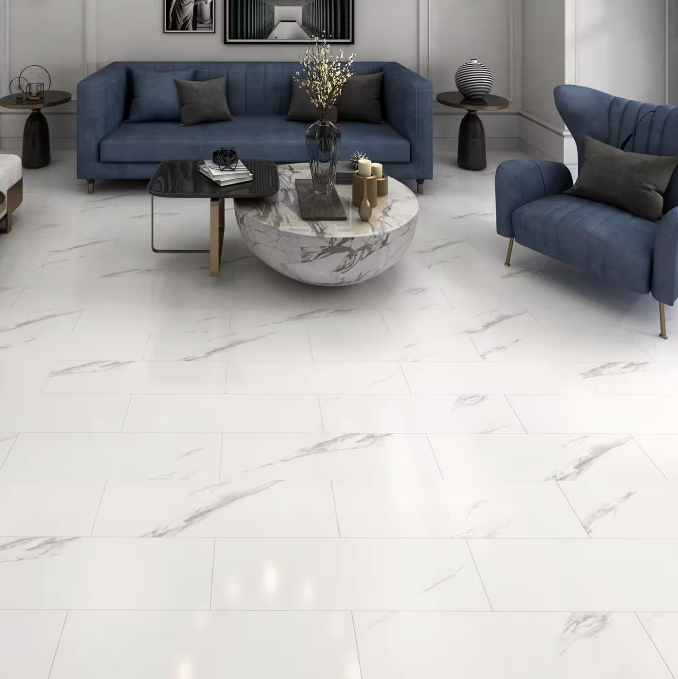 GREAT PRICE - Lifeproof - Luminescent Sky - 12"x24" Click Lock Waterproof Vinyl Tile Flooring 663-C SQFT Price : 3.29