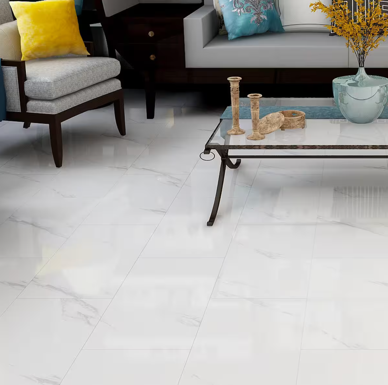 GREAT PRICE - Lifeproof - Luminescent Sky - 12"x24" Click Lock Waterproof Vinyl Tile Flooring 663-C SQFT Price : 3.29