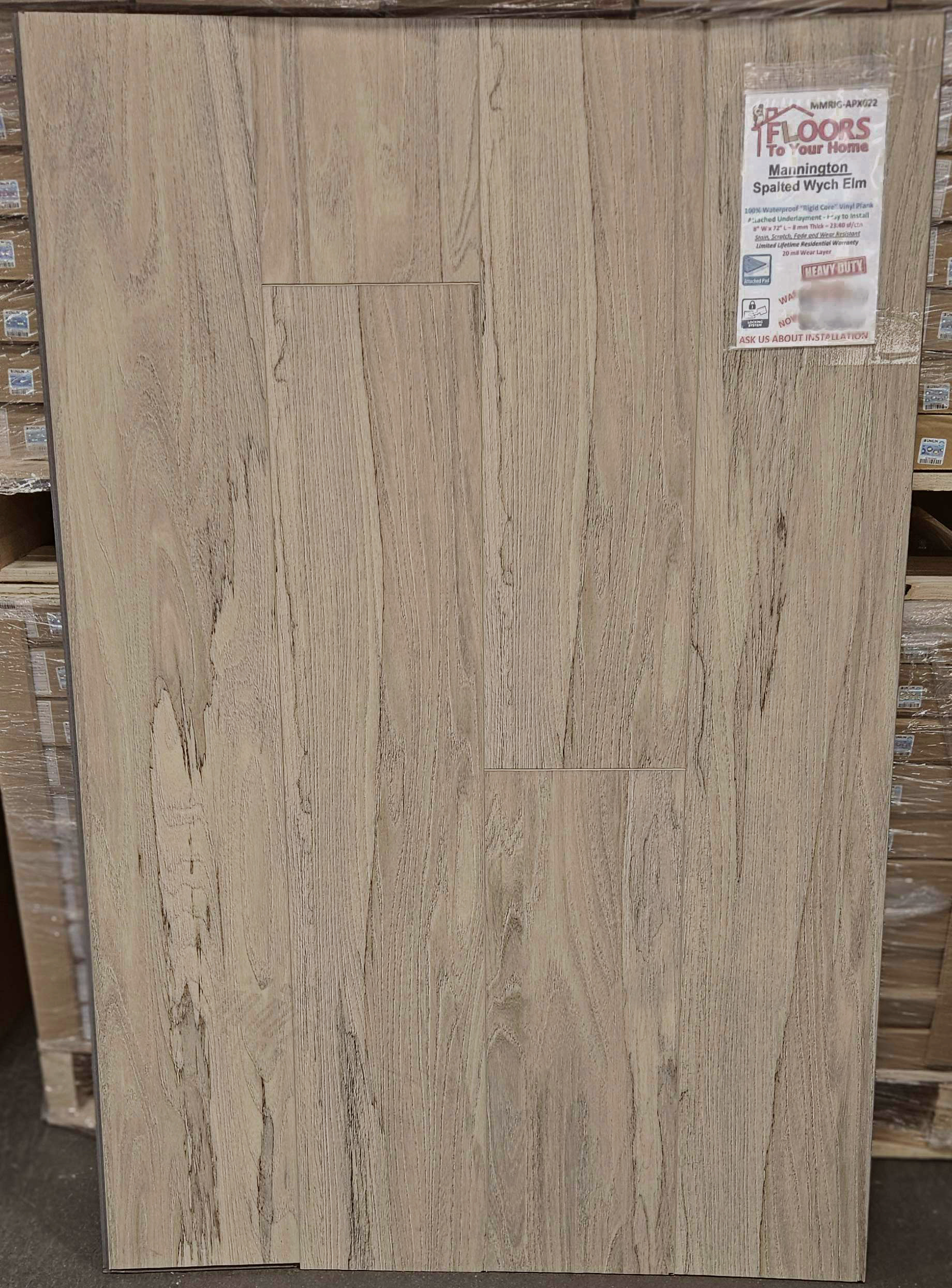 Mannington Adura Apex Plank - Mokuzai - Twig - 8" x 72" - with Attached Pad APX133 SQFT Price : 3.79   display