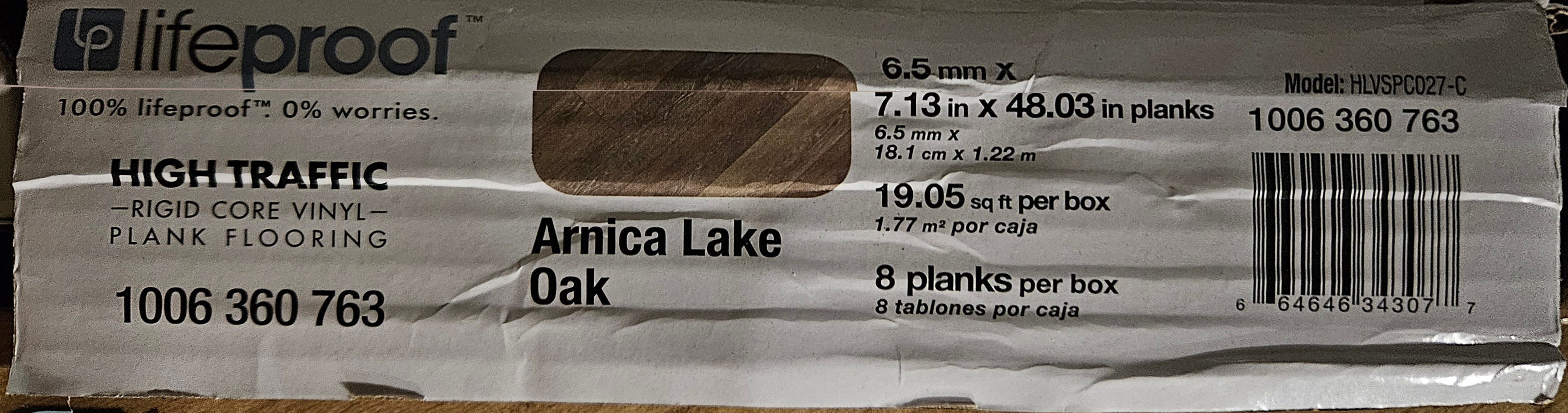 LIFEPROOF - Arnica Lake Oak - 7.13"x48.03" Click Lock Waterproof Vinyl Plank Flooring ARNICA SQFT Price : 3.19