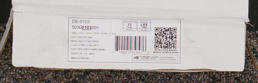 SUPER PREMIUM PRODUCT - 28 mil Wear Layer - Supreme Click Rock Solid Rigid Core Waterproof Flooring Natural American Walnut 8.86" x 70.87" Luxury Vinyl Plank Flooring DE0103 SQFT Price : 3.59