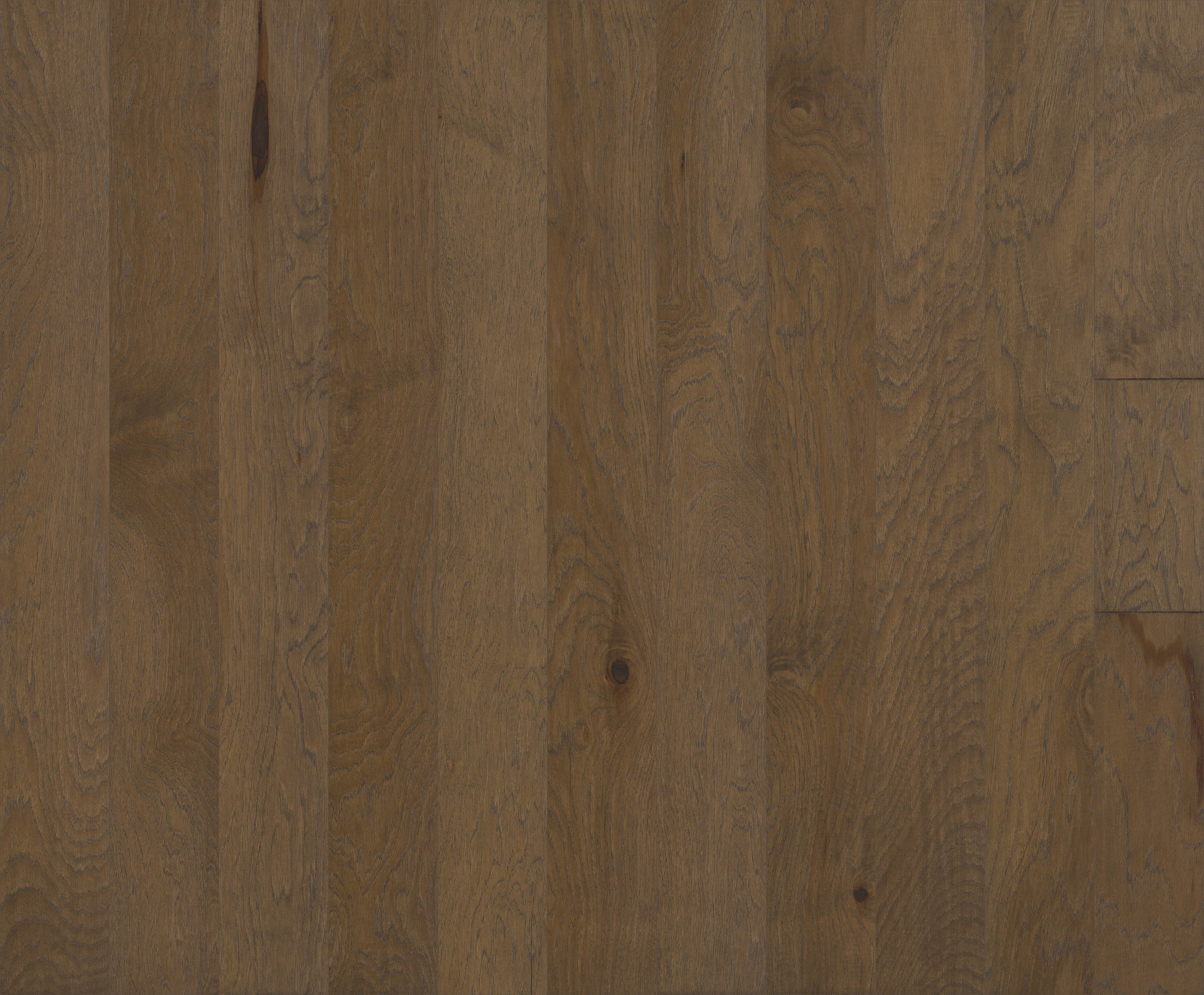 Shaw Riverstone Mesquite Hardwood 6.38" Wide 3/8" Thick Engineered Hand Scraped Hickory Hardwood