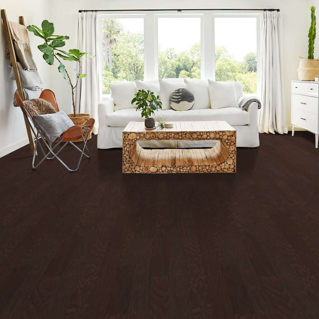 BIG SAVINGS - Shaw Albright Oak Coffee Bean 3.25" Wide -Smooth Engineered Hardwood SH0293W00938 - Sample