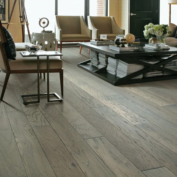 Shaw Northington Smooth Greystone Hickory 5" Wide 1/2" Thick Engineered Hardwood 0358W05054