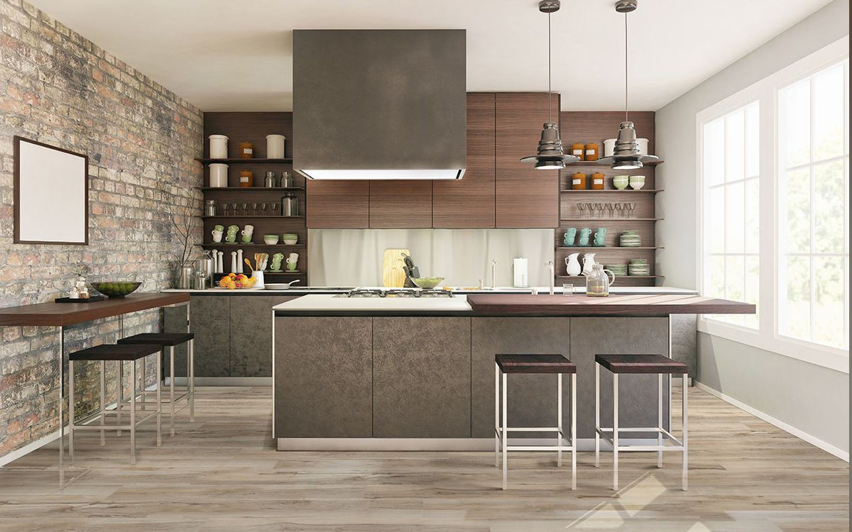 Ever Life Prescott Collection Akadia Waterproof Luxury Vinyl Plank 8.98" x 60" with Attached Pad SVRIG-XLAKAD